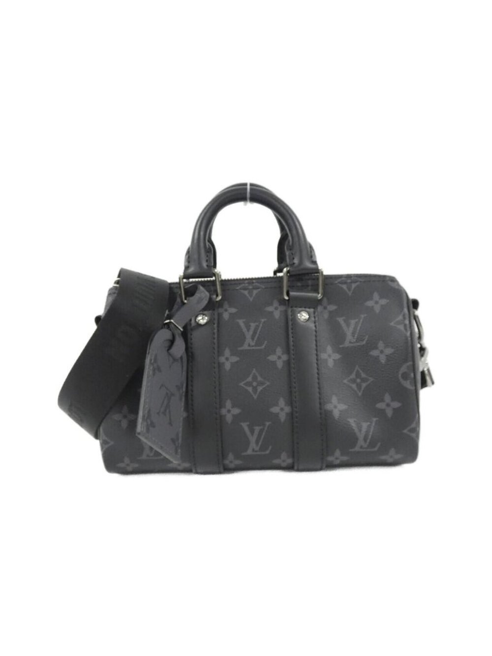 Louis Vuitton Monogram Eclipse Reverse Keepall Bandouliere 25 Boston Bag